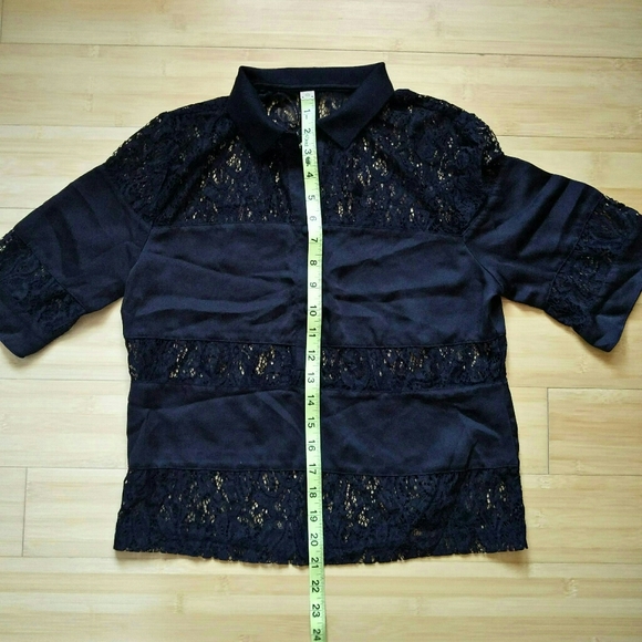 Guess Striped & Blocked Lace Top - Picture 9 of 10